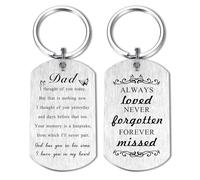 Alotozo Memorial Gifts for Dad Loss - Sympathy Gift for Loss of Father, Bereavement Keyring, Stainless Steel Keepsake for Grieving Family