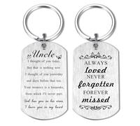 Alotozo Memorial Gifts for Uncle Loss - Sympathy Gift for Loss of Uncle, Bereavement Keyring, Stainless Steel Keepsake for Grieving Family