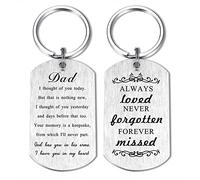 Alotozo Memorial Gifts - Sympathy Gift Keychain for Women Men Kids - God Has You in His Arms I Have You in My Heart, Dad Memorial Gifts, S