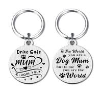 Alotozo Mother's Day Gifts from Dog to Mum - Dog Mum Gifts for Women - Drive Safe Mum Keyring from Dogs