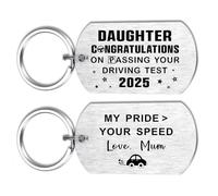Alotozo Passed Driving Test Gifts for Daughter - Personalised New Driver Keyring Gifts from Mum - Daughter, Congrats on Passing Your Driving Test