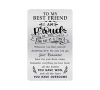 Alotozo Sobriety Gifts Cards for My Best Friend - Sober Wallet Card Inserts for Men Women - AA Recovery Sobriety Gift to My Best Friend - Alcoholics Anonymous Stuff