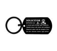 Alotozo Solicitor Keyring - Engraved Keyring for Lawyer or Legal Professional - Appreciation Gift for Solicitor Graduation, Promotion or Retirement - Legal Adviser Keepsake
