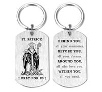 Alotozo St. Patrick Gifts - Saint Patrick Keychain for Mens, Patron Saint of Missionaries Engineers Gifts, St. Patrick's Day Birthday Key Chain for Irish Friend