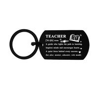 Alotozo Teacher Keyring - Engraved Thank You Gift for Mentor or Educator - End of Term Appreciation Present for Teacher - Teaching Keepsake for Graduation, Retirement or Christmas