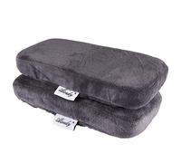 Aloudy Ergonomic Memory Foam Office Chair Armrest Pads, Comfy Gaming Chair Arm Rest Covers for Elbows and Forearms Pressure Relief(Set of 2) (Gray)