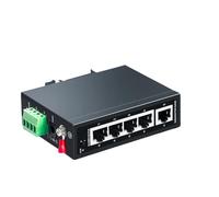 ALOUTSNOC 5-port industrial POE switch 100Mbps network Ethernet switch VLAN 4KV lightning protection rail wall-mounted DC48-55V