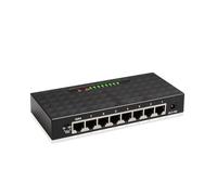 ALOUTSNOC 8-port 1000Mbps Gigabit Network Switch Ethernet Smart Switch High Performance RJ45 Hub Internet Splitter (Color : EU 8 Port 1000Mbps)