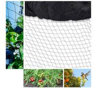 Alouweekuky 7.5m x 15m Bird Protection Net, Black, Tear-Resistant Plant Net for Chicken Enclosures, Aviary Net for Protecting Fruit Trees and Vegetables from Bird Eating (Mesh Width 5x5cm)