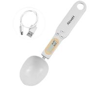 AloveH Digital Spoon Scale for Food, 500g/0.1g Precision, USB Rechargeable, LCD Display, Compact Kitchen Scale for Cooking & Baking