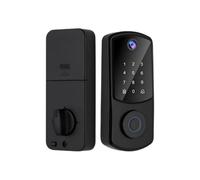AloveH Smart Fingerprint WiFi Door Lock with Camera Capture and Unlock, Keyless Entry Door Lock with Doorbell Function