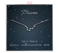 ALoveSoul 925 Sterling Silver Constellation Horoscope Zodiac Necklace, Gift for Women Girls