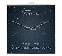 ALoveSoul 925 Sterling Silver Constellation Horoscope Zodiac Taurus Necklace, Gift for Women Girls