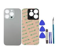 Alovexiong 16 Pro Max Rear Back Glass Replacement for iPhone 16 Pro Max, Rear Back Glass Cover with Pre-Installed Adhesive And Reparing Tool Kit (Natural Titanium)