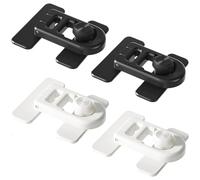 Alovez Pack of 4 Child Safety Cabinet No Drilling for Cabinets and Drawers, Fridge, Door, Cupboard Lock, Strong Adhesive (Black, White)