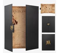 Alowor Born in 1995 UK Vintage Tri-Fold Birthday Poster, 30th Birthday Gift for Men/Women, Dual-Fold Childhood/Teen Memories Card Newspaper with Retro Party Decorations, Perfect Home Decor