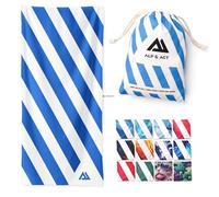 ALP & ACT Beach Towel XXL 200x90 cm - 100% Recycled Microfiber - SUPER LIGHTWEIGHT & Quick Dry - Large Microfiber Towels for Beach & Sun Lounger - Bath Sheets, Bath Towels for Adults & Kids - blue