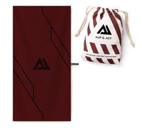 ALP & ACT Microfibre Gym Towel - 100% Recycled - SUPER LIGHTWEIGHT & Quick Dry - Extra Compact: Yoga Towel, Sports Towel, Gym Accessories, Travel - Microfibre Towels: Men & Women - red, 180x90