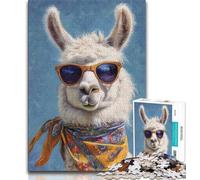 Alpaca Adult Jigsaws 1000 Pieces Difficult,Learning Educational Toys Family Games with Matching Poster And Trivia Sheet (50x75cm)