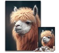 Alpaca Animal 1000 Pieces Puzzles for Adults Wooden Jigsaw Puzzles for Adults Perfect Home Or Office Decor Ideal 1000 PCS(75x50cm)