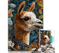 Alpaca Art 1000 Piece Jigsaw Puzzle for Adults And Teenagers,Decompressing Intellectual Educational Toy Great Gifts And Toys (38x26cm)