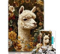 Alpaca Art 1000 Piece Jigsaw Puzzles for Teenagers,Stress Reliever Difficult Challenge Unique Home Decor And Gifts (38x26cm)