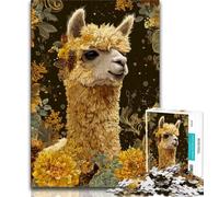 Alpaca Art 1000 Pieces Jigsaw Puzzle for Adults& Teens,Toys Educational Games Stress Relieving Wishlist with Santa Claus (38x26cm)