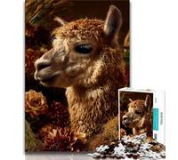 Alpaca Art Jigsaw Puzzles for Teenagers 1000 Jigsaws,Challenging Game And Family Play Wall Decoration Unique Birthday And Xmas Gifts (75x50cm)