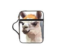 Alpaca Avatar Bible Cover for Women - Stylish Large Bible Case for Men, Multi-Functional Carrying Book Cover Church Bag with Handle and Zipper Pocket - Bible Bag Christian Gifts