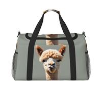 Alpaca Avatar Hand Travel Bag.Fashionable Design, Large Storage Capacity, Suitable For Business Trips And Short Trips., Black, One Size