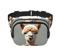 Alpaca avatar Pattern trendy fashionable waist bag, unisex travel sports messenger bag