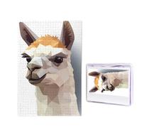 Alpaca Avatar Puzzle for Adults 1000 Pieces, Wooden Jigsaw Puzzle from Photos, Challenging Puzzles Perfect for Game Nights, Home Decoration Puzzles Gift for Holiday Birthday