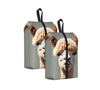Alpaca Avatar Water Resistant Travel Shoe Bag with Handle for Suitcase Sneakers Boots Gym 2PCS
