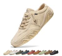 Alpaca Barefoot Shoes, Breathable Barefoot Shoes, Lightweight Casual Sneakers, Unisex Outdoor Hiking Shoes(Beige,9.5 UK)
