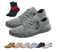 Alpaca Barefoot Shoes,Non-Slip Lightweight Slip On Sneakers,Unisex Outdoor Hiking Shoes for Camping & Driving(Grey,10 UK)
