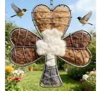 Alpaca Bird Nesting Material,Handmade Alpaca Fiber Bird Nesting Heart,Winter Tree Shelter for Wild Bird,Refillable Birds Haven,Winter Fowl Gifts Animal Hummingbirds Lovers Home Garden Yard (C)