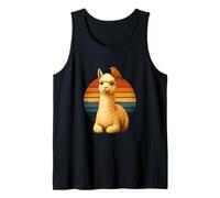 Alpaca Bird Retro Sunset Cute Animal Friends Tank Top