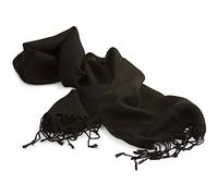 Alpaca Black Scarf, available in a range of natual wool colours - Fair trade and hand-woven in Bolivia(Size: One size)