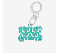 Alpaca Cactus Print 3-Color Acrylic Dog Tags Pet Ornaments, Bone-Shaped Dog Tags Sign for Pet Collar Pendant