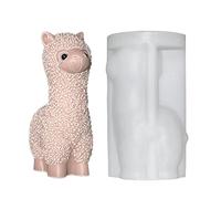 Alpaca Candle Mould, Small Alpacas Crafts Epoxy Resin Mould | Non-Stick Cake Decoration Fondant Mould, Lama Shaped Epoxy Resin Silicone Mould for Homemade Aesthetic Ceolup