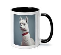 Alpaca Ceramic Coffee Mug with Handle 11 Ounces, Porcelain Mug Coffee Cup Tea Mug Water Cup Ideal for Coffee,Tea,Latte,Cappuccino,Microwave & Dishwasher Safe Unique Gift Cup