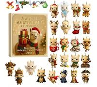 Alpaca Christmas Adventure 2025 Advent Calendar - 24 Days Christmas Countdown Calendar, with 2D Cute Alpaca Decorations, Holiday Collectible Gifts for Friends and Alpaca Lovers (1 Pcs)