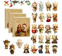 Alpaca Christmas Adventure 2025 Advent Calendar - 24 Days Christmas Countdown Calendar, with 2D Cute Alpaca Decorations, Holiday Collectible Gifts for Friends and Alpaca Lovers (3 Pcs)