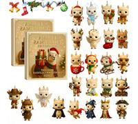 Alpaca Christmas Adventure 2025 Advent Calendar, 24 Days Countdown Calendar Ornaments, 2D Acrylic Cute Llama Tree Decorations, Adorable Holiday Collectible Gift, for Lovers, Friends Surprises(2pcs)