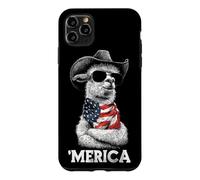 Alpaca Cowboy Hat Sunglasses American Flag Bandana Gator Case for iPhone 11 Pro Max
