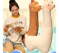 Alpaca Doll Soft Plush Toy for Kids and Adults, Gentle and Versatile Cartoon Stuffed Children, Lovers, Friends, for Home or Office Use - PP Cotton + Plush, 75/100/130cm (brown #88)