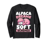 Alpaca Dreams Soft Schemes Cute Fluffy Animal Long Sleeve T-Shirt