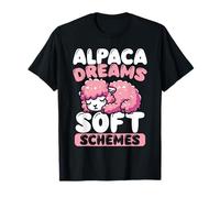 Alpaca Dreams Soft Schemes Cute Fluffy Animal T-Shirt