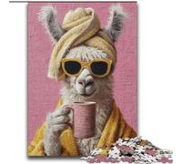 Alpaca Drinking Coffee 2000 Piece Jigsaw Puzzles for Teenagers, Stress Reliever Difficult Challenge for Home Decoration for 14+ (70x100cm)