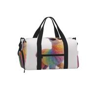 Alpaca Dyed Hair Sports Duffel Bag-Weekender with Shoe Compartment
